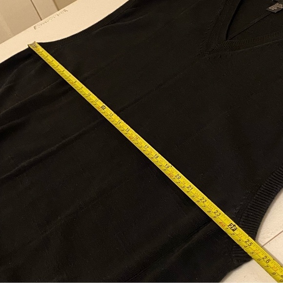 Cotton Traders Men’s 2XLT Sweater Vest Black Sleeveless Pullover V-Neck Vintage - Picture 7 of 8